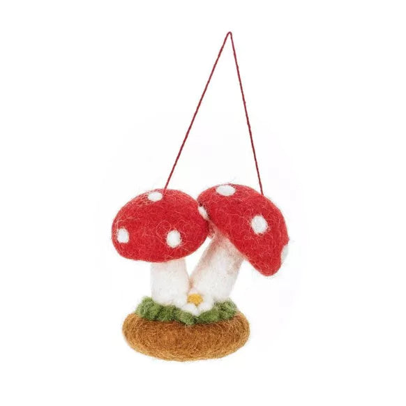 Fair Trade Handcrafted/ Handmade needle felted christmas decoration/ keyring