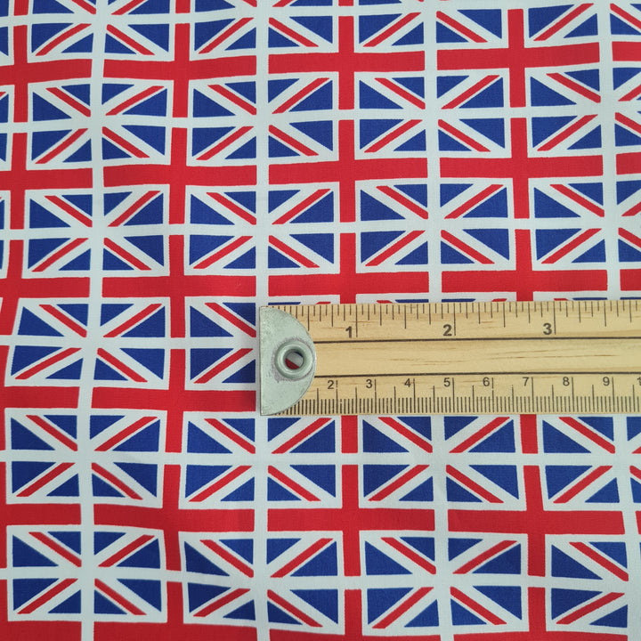 Union Jack UK Flag 100% Cotton Poplin Fabric 45" wide x half metre