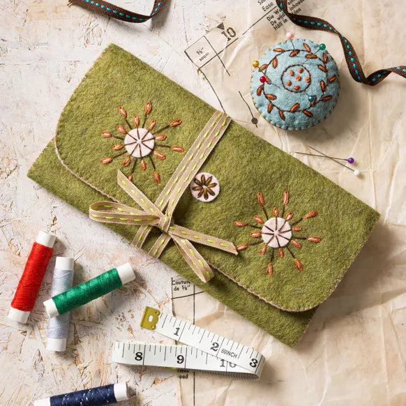 Wool mix felt Sewing Roll craft kit, Corinne Lapierre, UK.