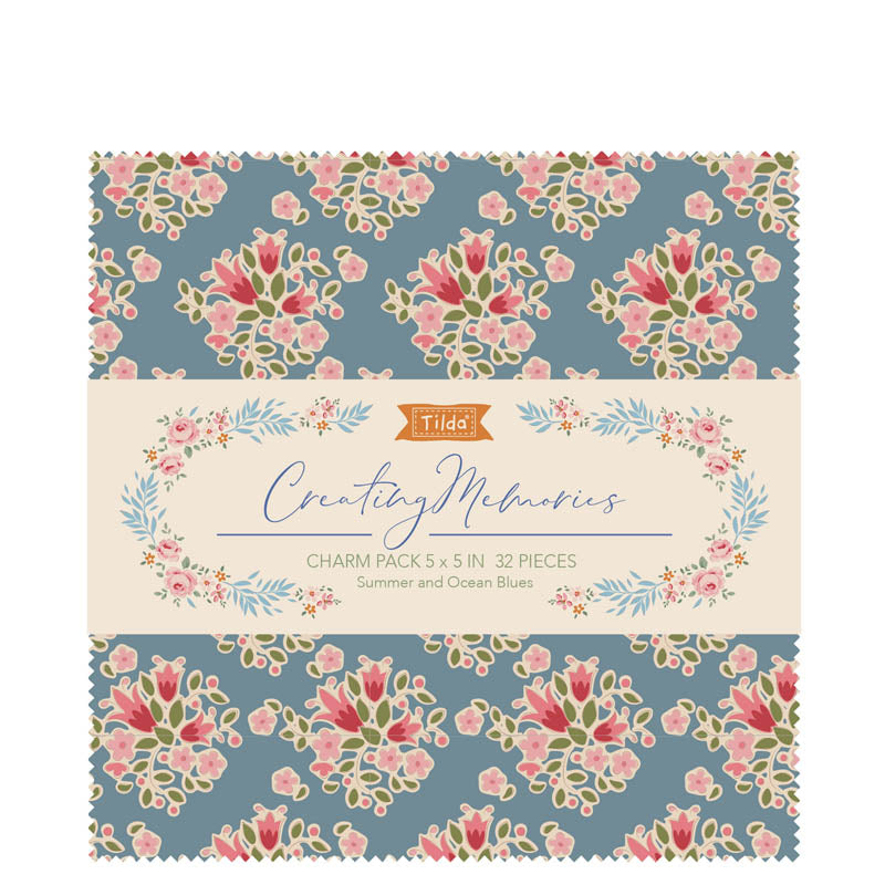 Tilda Creating Memories Charm pack 12.5 x 12.5cm: 40 cotton fabrics