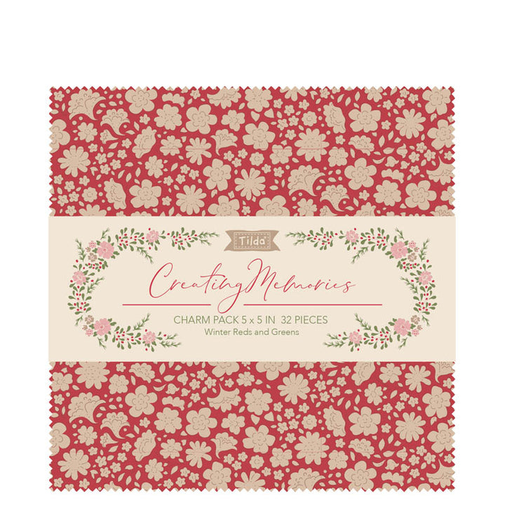 Tilda Creating Memories Charm pack 12.5 x 12.5cm: 40 cotton fabrics