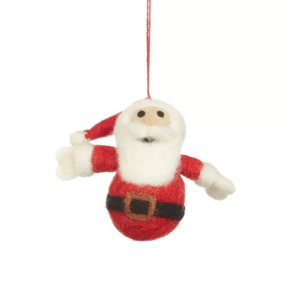 Fair Trade Handcrafted/ Handmade needle felted christmas decoration/ keyring