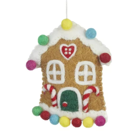 Fair Trade Handcrafted/ Handmade needle felted christmas decoration/ keyring