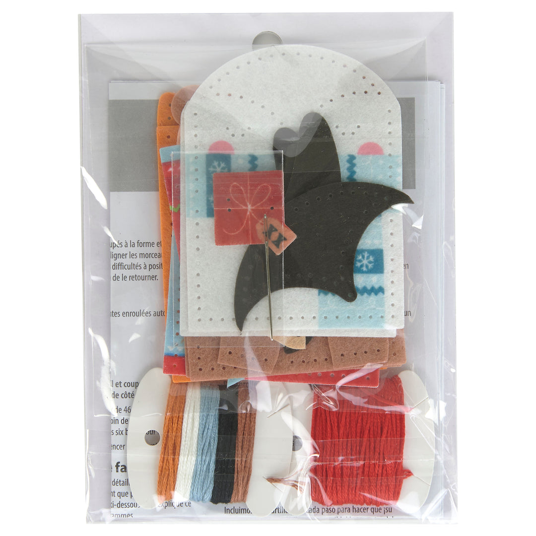 Felt Applique Craft Kit: Set of 3 Gift Card Holders or Christmas tags