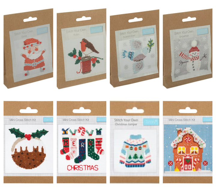 Trimits Make Your Own Cross Stitch Wall Christmas decoration craft kit. Stocking filler.