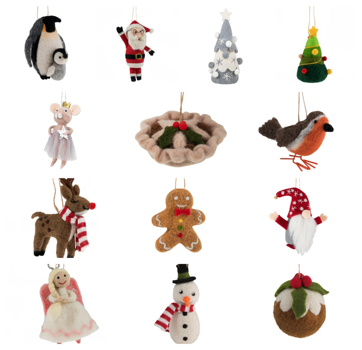 Trimits Make Your Own Christmas Needle Felting decoration/keyring craft kit. Stocking filler.