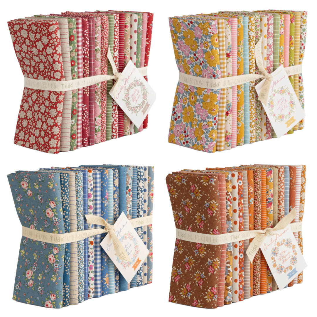 Tilda Creating Memories Fat Quarter bundle: 15 cotton fabrics.