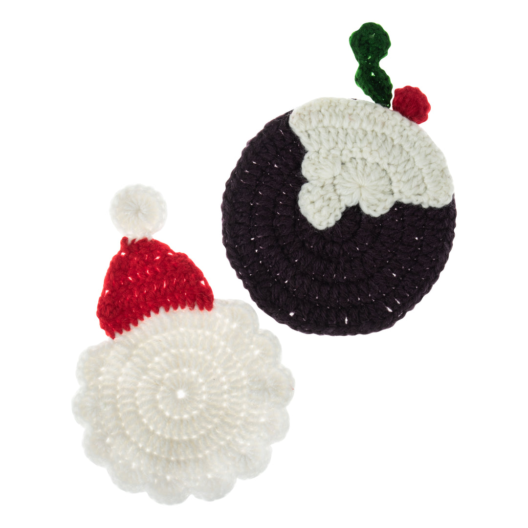 Trimits Crochet Your Own Coasters: Christmas: 2 Piece craft kit