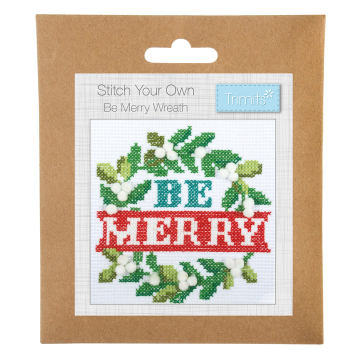 Trimits Make Your Own Cross Stitch Wall Christmas decoration craft kit. Stocking filler.