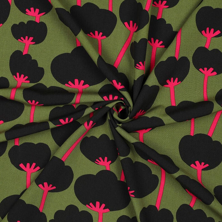 100% Lenzing Ecovero™ Viscose fabric - Rockpool & Poppies by Nerida Hansen. Per 1/2m