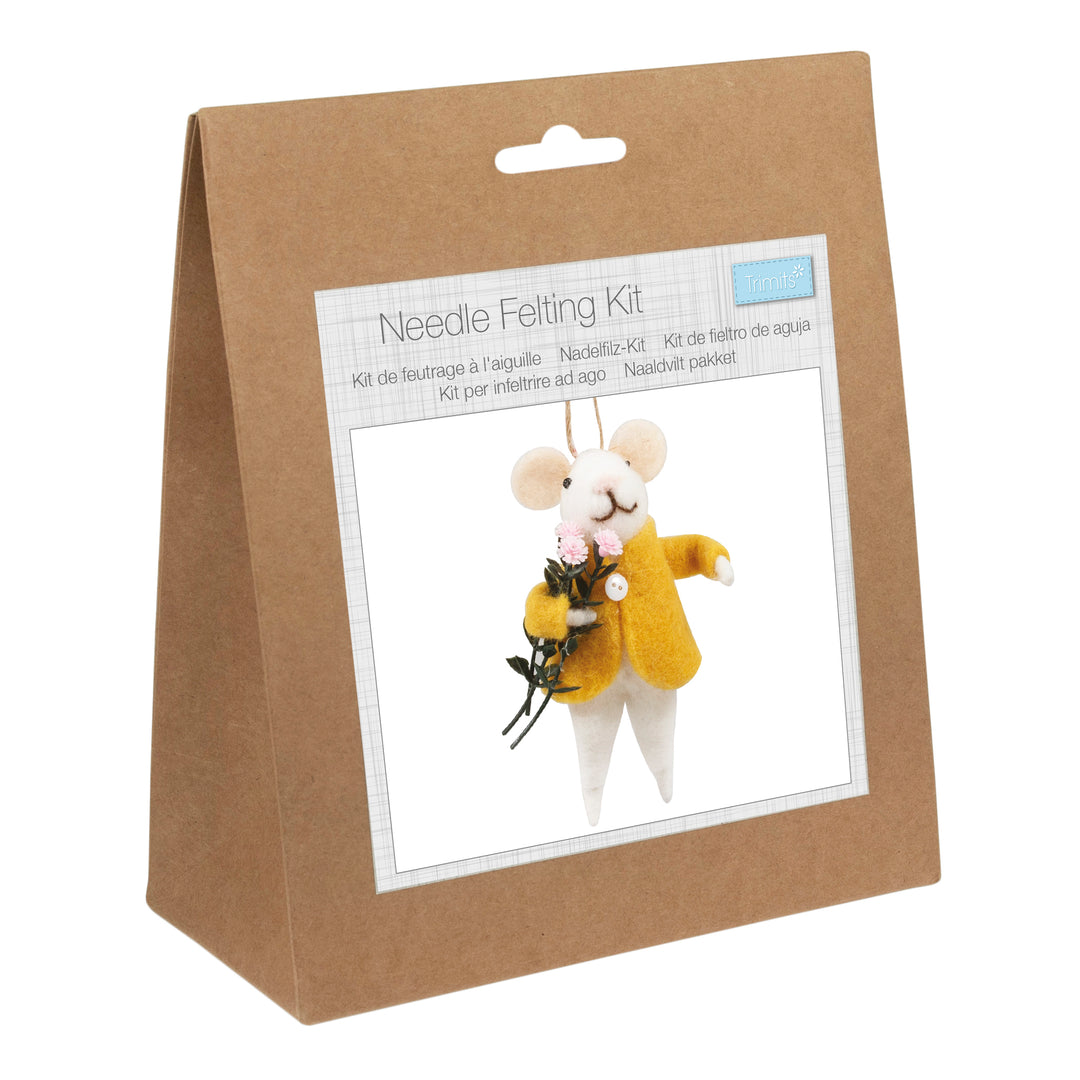 Trimits Make Your Own Animal Needle Felting decoration craft kit. Stocking filler.