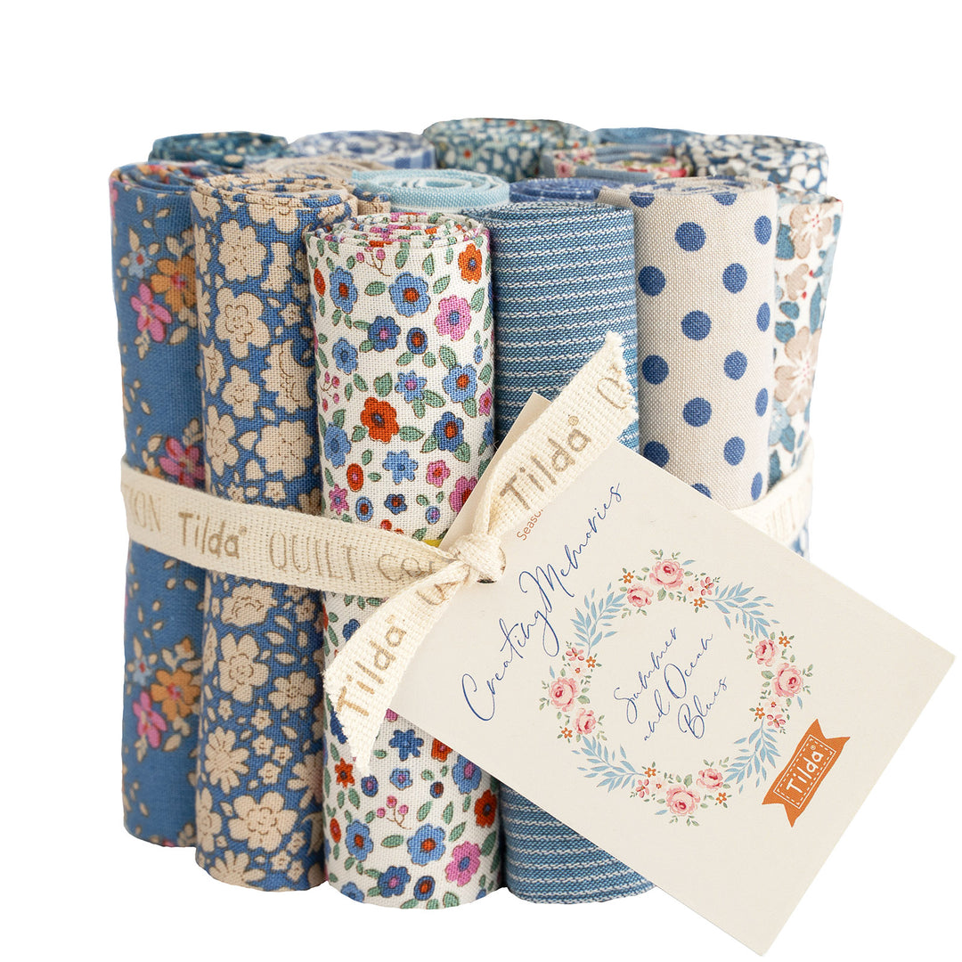 Creating Memories Fat Eight Roll Bundle: 16 cotton fabrics by Tilda.