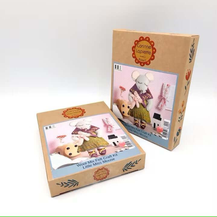 Adorable DIY Animal character felt craft kit, Corinne Lapierre. Made in UK.