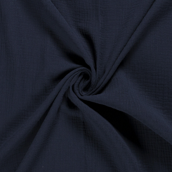 Solid Plain double gauze muslin 100% cotton fabric. Various colours.