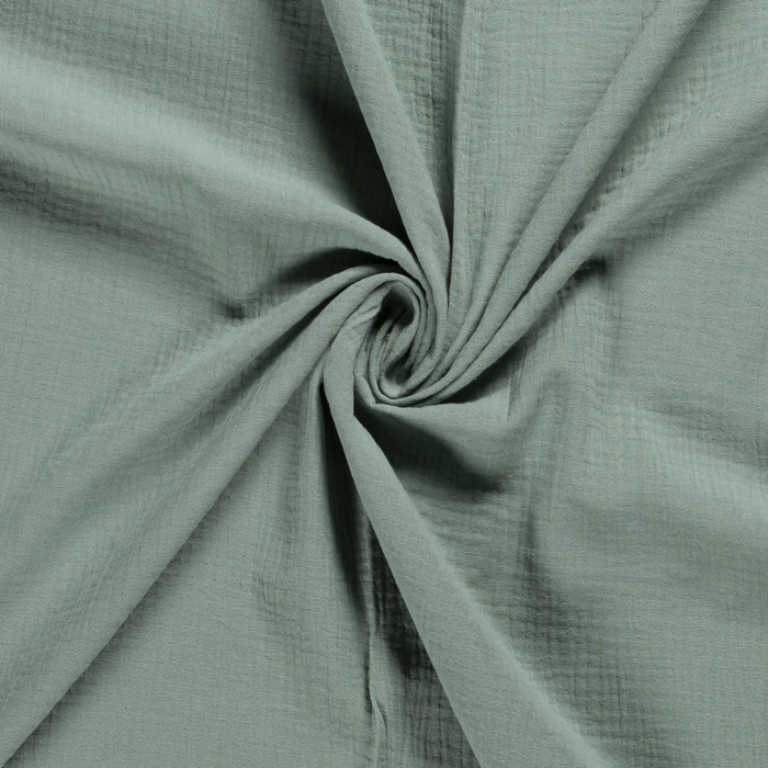 Solid Plain double gauze muslin 100% cotton fabric. Various colours.