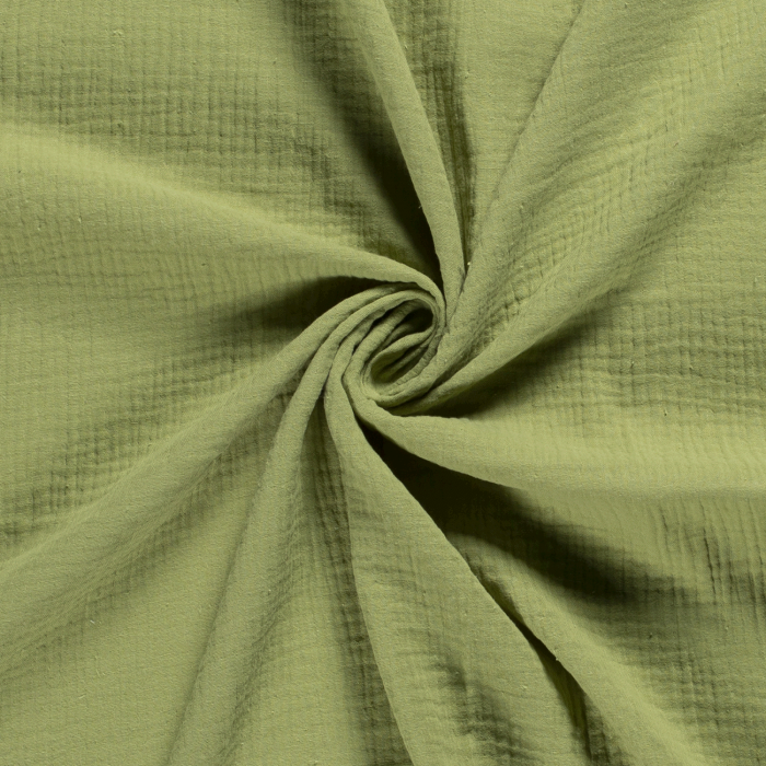 Solid Plain double gauze muslin 100% cotton fabric. Various colours.