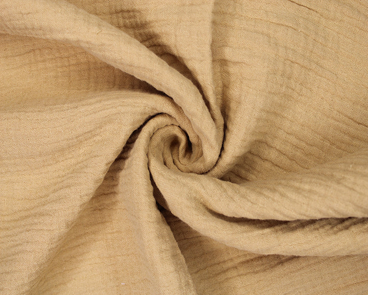 Solid Plain double gauze muslin 100% cotton fabric. Various colours.