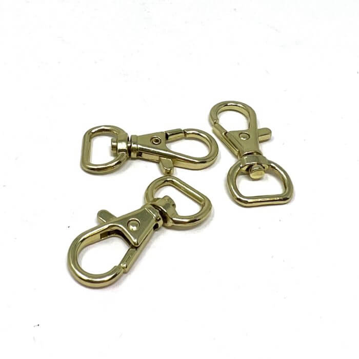 2 x metal snap hooks fastener swivel clips for bag making. 13/25/32/38 mm.