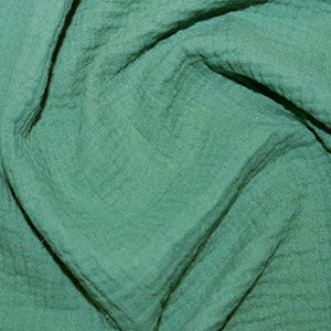 Solid Plain double gauze muslin 100% cotton fabric. Various colours.