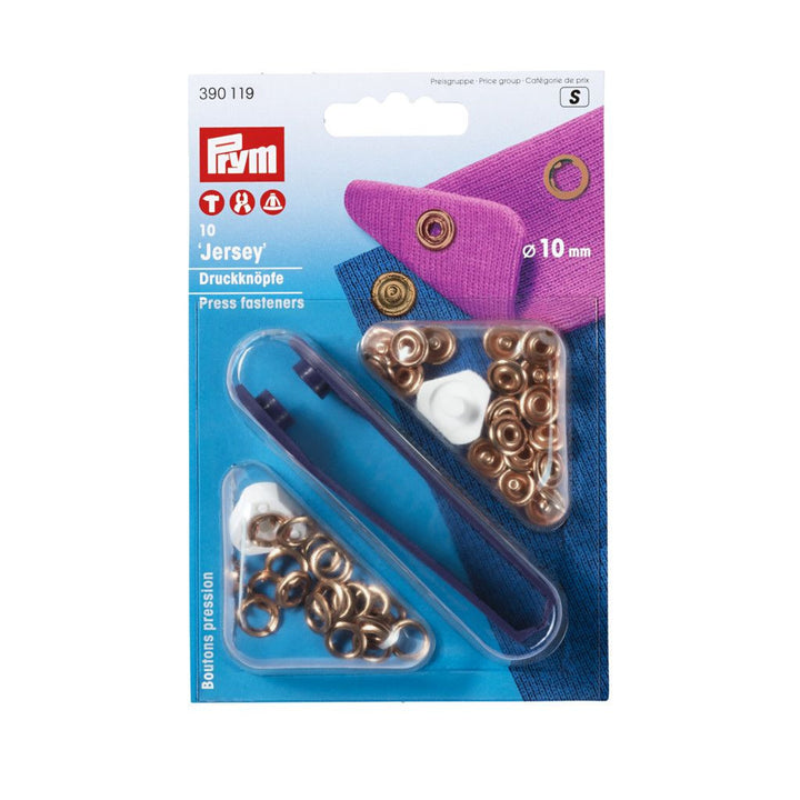 Prym Poppers Non-Sew Press Stud Snap Fasteners and Tool 8mm, 10 mm, 12 mm