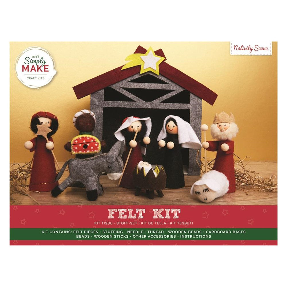 Docrafts Simply Make Your Own Nativity Scene Sewing craft kit: Felt/crochet craft kit