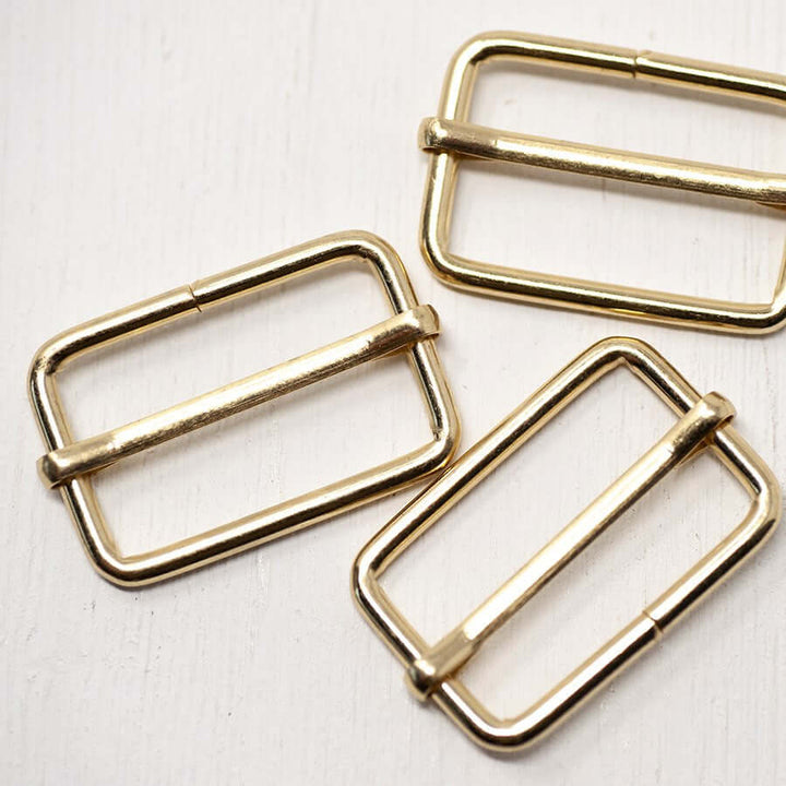 2 x  metal strap slider buckle for bag making and belts. 25/32/38 mm.