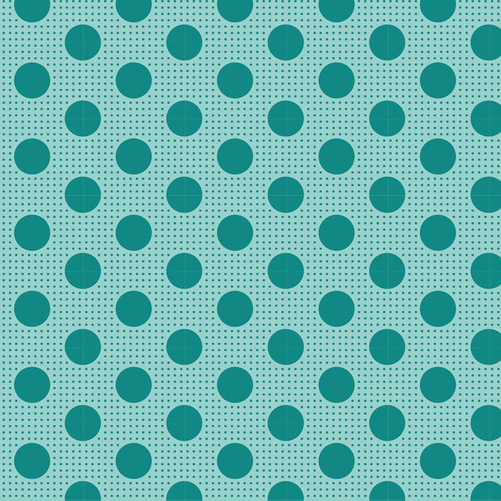 Permanent Medium Dots by the Fat quarter - red, blue, teal, grey, yellow polkadots by Tilda. Cotton Quilting fabric
