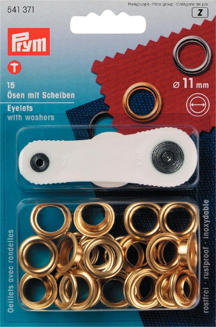 Prym Eyelets With Washers and Tool 4mm, 5 mm, 8mm, 11 mm, 14 mm