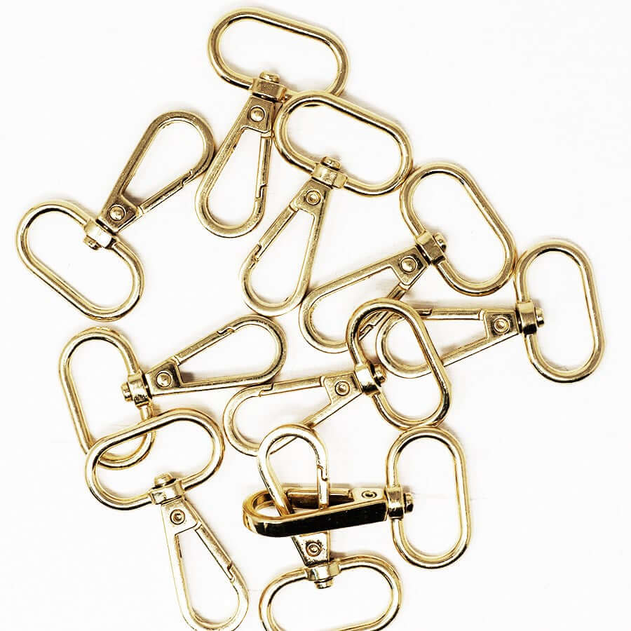 2 x metal snap hooks fastener swivel clips for bag making. 13/25/32/38 mm.