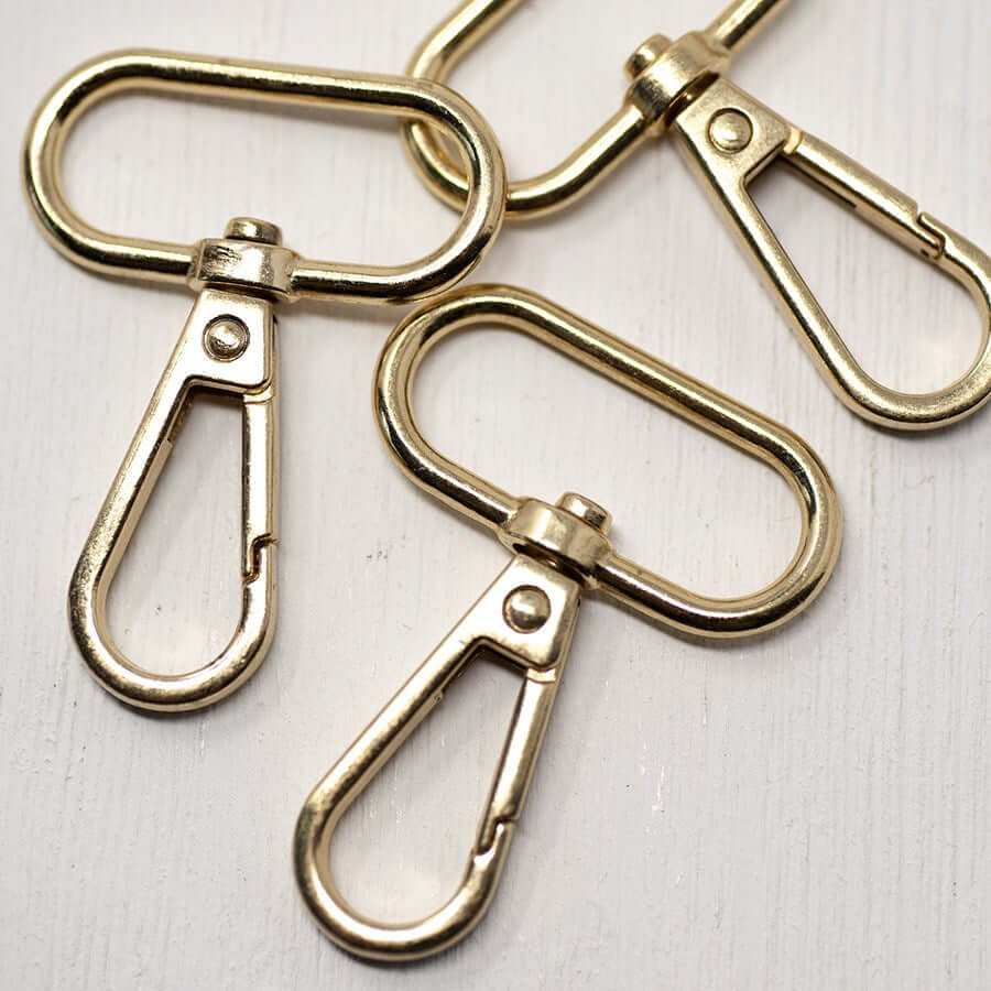 2 x metal snap hooks fastener swivel clips for bag making. 13/25/32/38 mm.