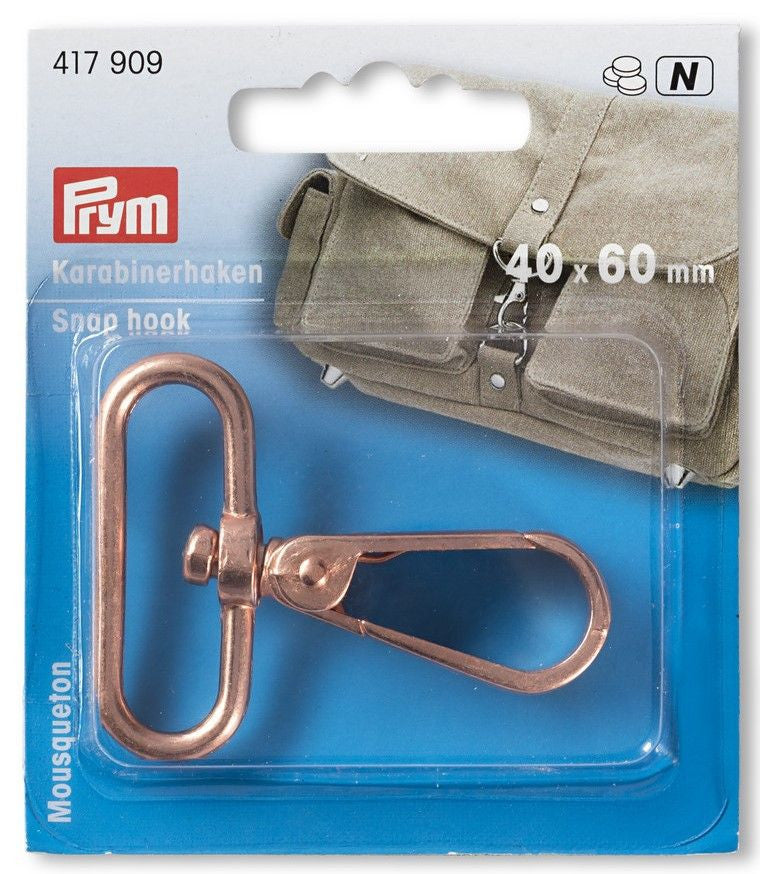 Prym Snap Hooks Swivel Clip Fasteners (bag making keys) 30 mm/40 mm various metal