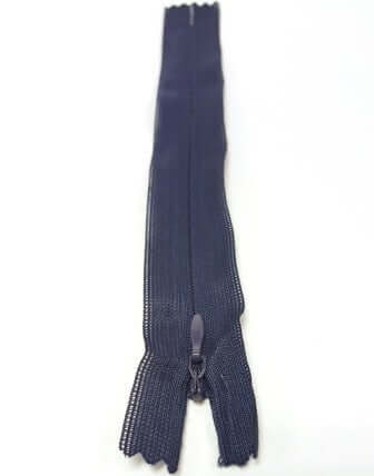 Concealed Invisible closed-end nylon zip No.3 8" 9" 14" 22". Auto-lock.